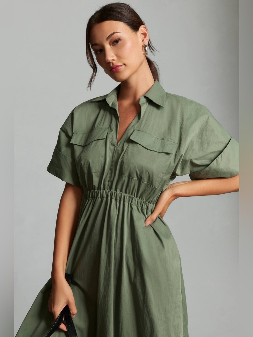 Anthropologie Maeve Utility Shirt Dress - Picture 3 of 4